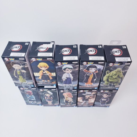 New Bandpresto Demon Slayer WCF World Collectable Figure LOT OF 10 - Picture 2 of 6